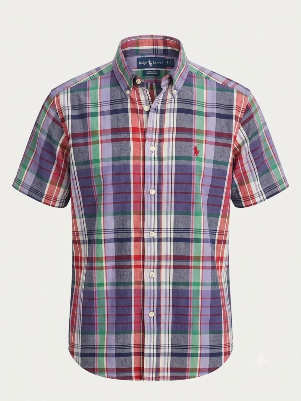 Ralph Lauren Multicolor Plaid Short-Sleeve Button-Down Shirt